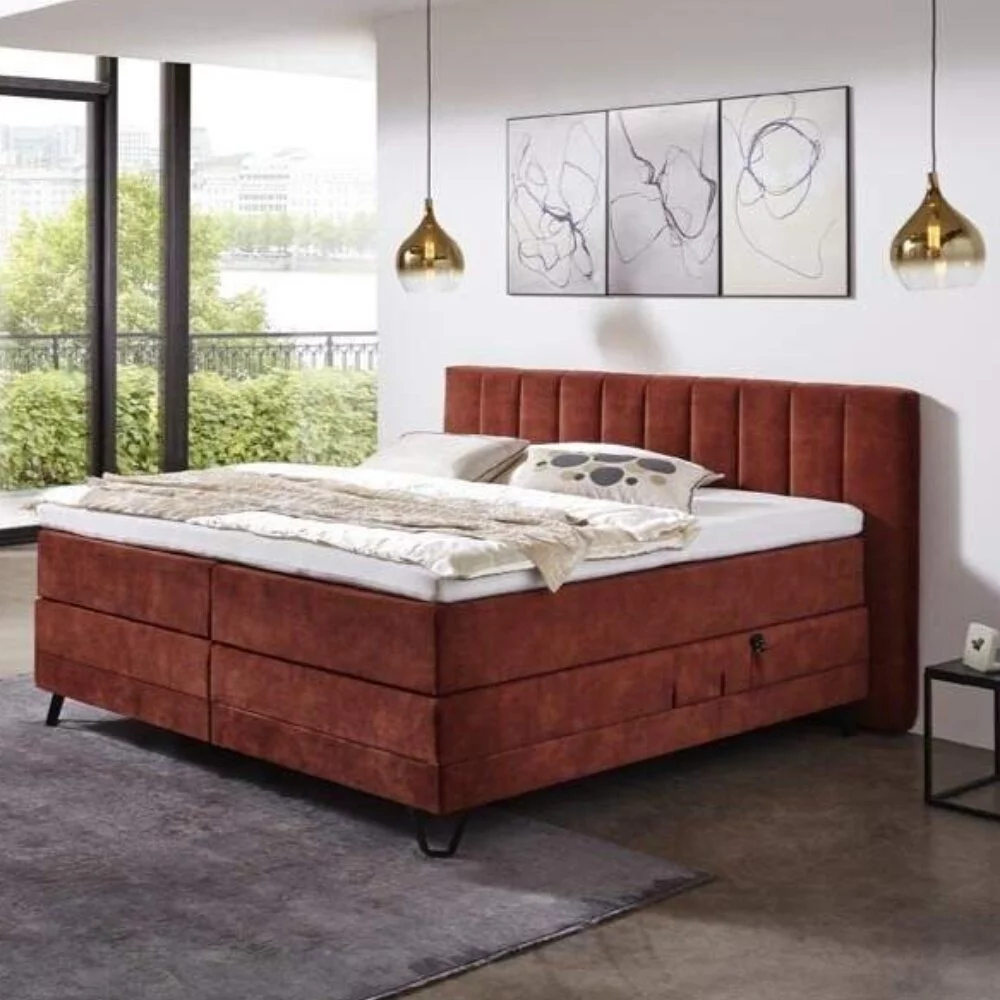 Leer Box Spring Boxspring Vermeer | Sluys Wonen